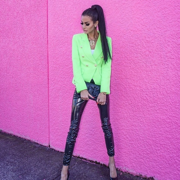 Neon Green Blazer - Picture 2 of 4